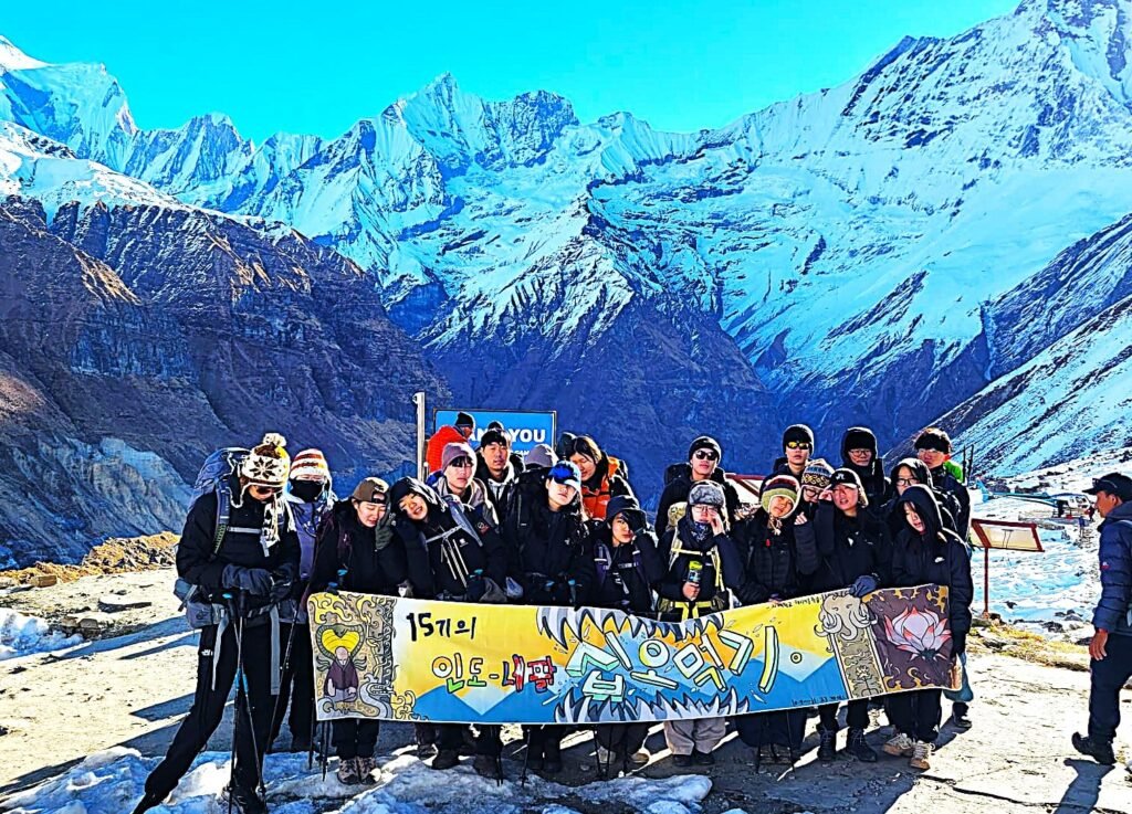 Trekkers in Annapurna Base Camp
