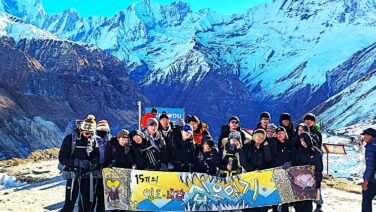 Trekkers in Annapurna Base Camp