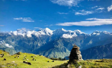Ruby Valley Trek in Nepal with mountain view