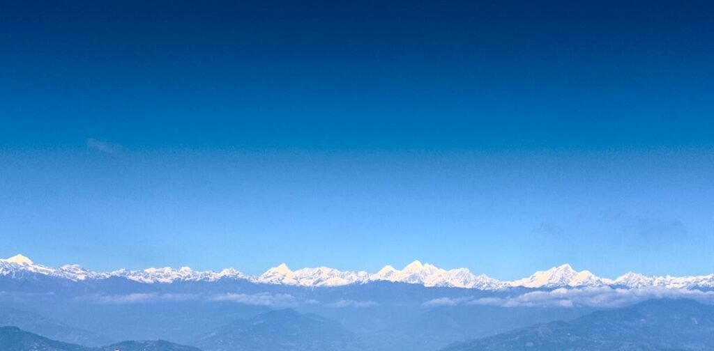 Panoramic himalayas views from champadevi hill