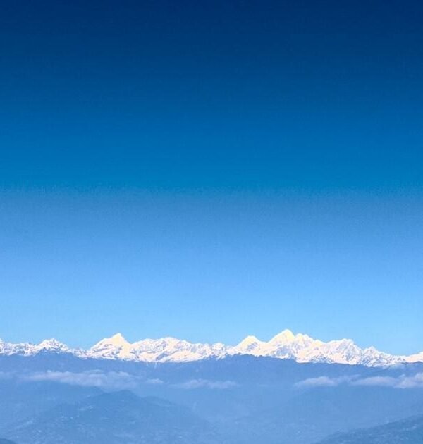 Panoramic himalayas views from champadevi hill