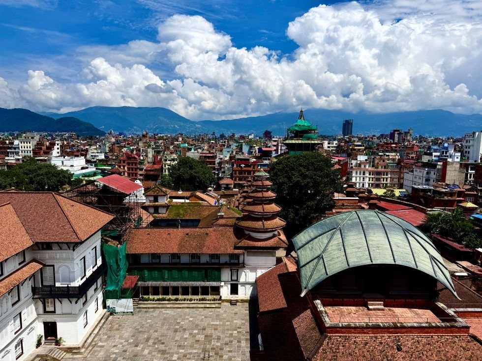 Kathmandu Durbar Square views from 9 Storey palace