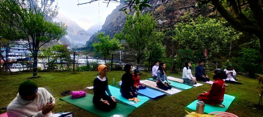 Himalayanwalkers-calmness-yoga and meditation while trekking at Himalaya