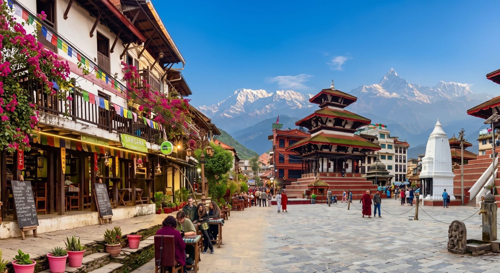 combined image of everest pokhara kathmandu for senior tour package